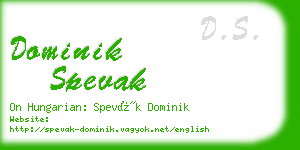 dominik spevak business card